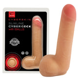 Slimline CyberCock With Balls (Flesh) Sex Adult Pleasure Orgasm