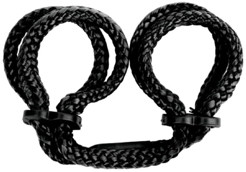 Wrist Cuffs (Black) Bondage Sex Toy Adult Orgasm Pleasure