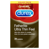 Featherlite Ultra Thin Feel Condoms 30 Pack Sex Toy Adult Pleasure