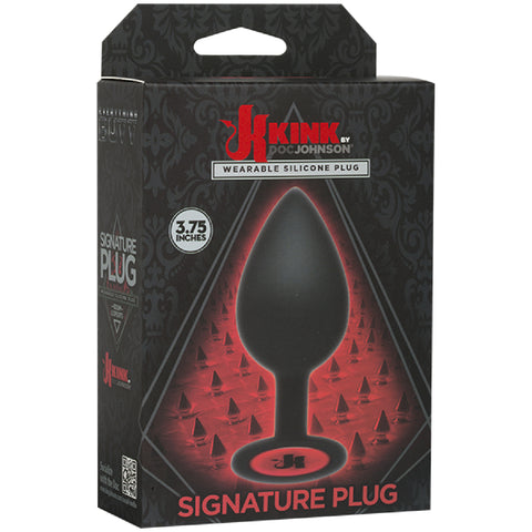 Signature Plug Sex Toy Adult Pleasure - 3.75" (Black) Anal