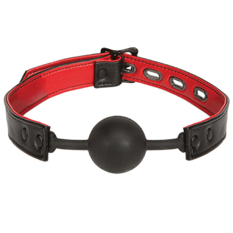 Leather And Silicone Ball Gag Sex Toy Adult Pleasure Bondage