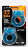 Vibrating Cockring (2 Pack) (Blue) Vibrator Sex Toy Adult Orgasm