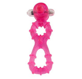 Beefcake Vibrating Double Cock Rings (Pink)