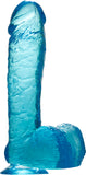 Quartz 8" Ballsy Dong - Aqua (Blue) Dildo Sex Adult Pleasure Orgasm