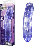 Rechargeable Vibrator 8" (Purple) Vibrator Dildo Sex Adult Pleasure Orgasm