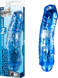 Rechargeable Vibrator 8" (Blue) Vibrator Dildo Sex Adult Pleasure Orgasm