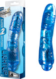 Rechargeable Vibrator 8" (Blue) Vibrator Dildo Sex Adult Pleasure Orgasm
