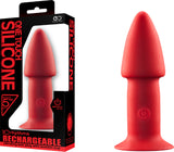 5" One Touch Silicone Butt Plug Sex Toy Adult Pleasure (Red)