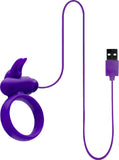 Buckle Up - USB Silicone Rabbit Cockring (Lavender)