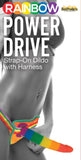 Rainbow Power Drive Strap-On Dildo Sex Adult Pleasure Orgasm