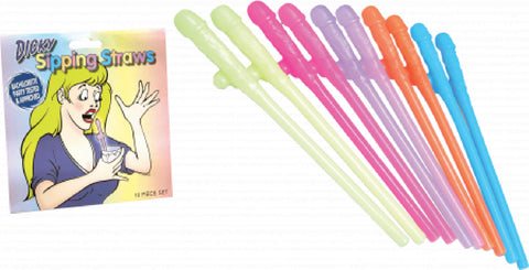 Dicky Sipping Straws (Coloured) Sex Toy Adult Pleasure