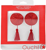 Nipple Tassels - Round (Red) Sex Toy Adult Pleasure