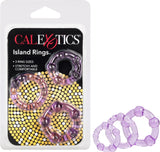 Silicone Island Rings Erection Enhancer Cock Ring Sex Toy Adult Pleasure (Lavender)