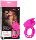 Silicone Rechargeable Dual Clit Flicker (Pink)
