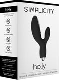 HOLLY G-Spot + Clitoral Vibrator (Black) Sex Toy Adult Pleasure
