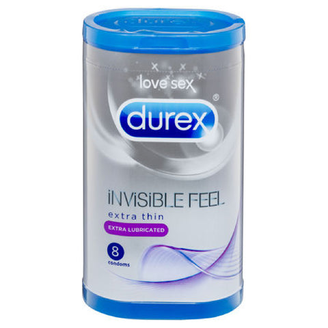 Invisible Feel Condoms Extra Thin Extra Lubricated 8 Pack