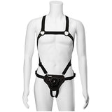 Chest And Suspender Harness With Plug Sex Toy Adult Pleasure