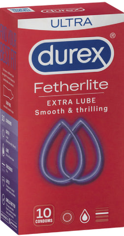 Fetherlite Ultra Extra Lube Condoms 10 Pack