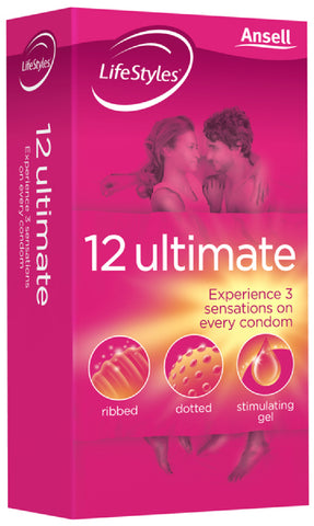 Ultimate Stimulating 12's Condom Sex Toy Adult Orgasm