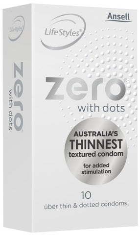 Zero With Dots 10's Condom Sex Toy Adult Orgasm Pleasure