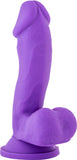 Juicy Dildo Dong Suction Dildo Strap on Compatible Sex Toy Adult Pleasure (Purple)