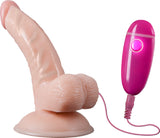 Vibrating Dong W/ Rechargeable Controller - 5" (Flesh)