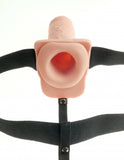6" Hollow Rechargeable Strap-On Remote (Flesh)