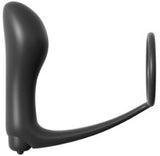 Ass-Gasm Cockring Vibrating Plug (Black)