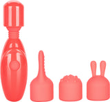 Rechargeable Massager Vibrator Dildo Kit Sex Toy Adult Pleasure Orgasm (Orange)