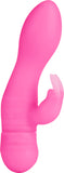 Silicone One Touch Rabbit Vibrator Dildo Sex Toy Adult Pleasure Dong Orgasm (Pink)