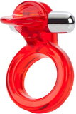 Clit Flicker With Wireless Stimulator Vibrator Cock Ring Adult Pleasure Sex Toy (Red)