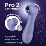 Satisfyer Pro 2 Gen 3 with Liquid Air Vibration and Bluetooth Lilac