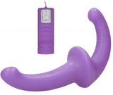 Vibrating Silicone Strapless Strap-On (Purple)