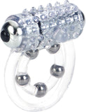 Waterproof Enhancment Ring - 5 Beads (Clear) Sex Toy Adult Orgasm