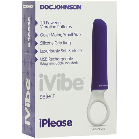 IPlease Multi Speed Massager Vibraotr Dildo Dong Sex Toy (Purple/White)