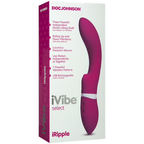 IRipple Multi Speed Massager Vibraotr Dildo Dong Sex Toy (Pink)