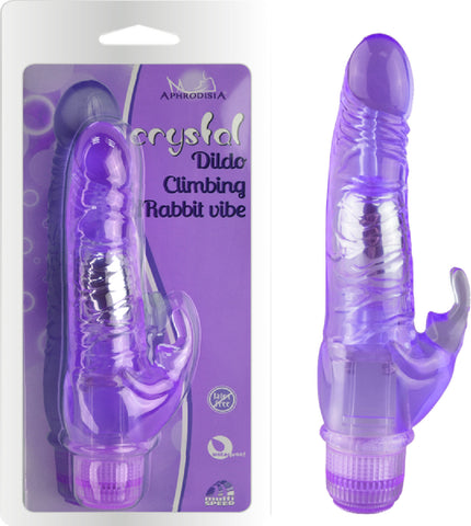 Crystal Dildo Climbing Rabbit Vibe (Purple) Sex Toy Adult Pleasure