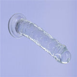 Crystal Dildo Straight 8in Clear