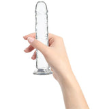 Crystal Dildo Straight 8in Clear