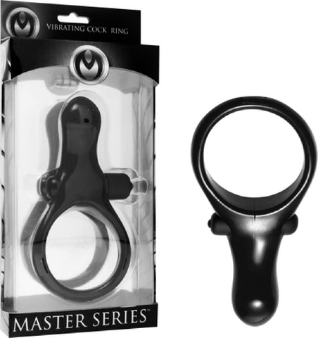 The Mystic Vibrating Cock Ring With Taint Stimulator (Black)