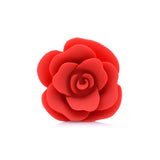 Booty Bloom Silicone Rose Plug Medium Red