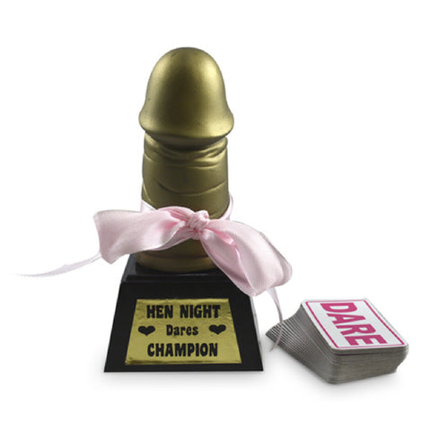 Hen Night Dares Card Game With Willy Trophy