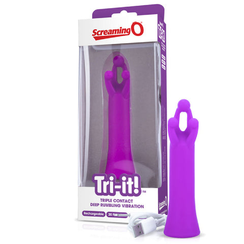 Tri-It! Charged Vibe (Purple) Sex Toy Adult Orgasm