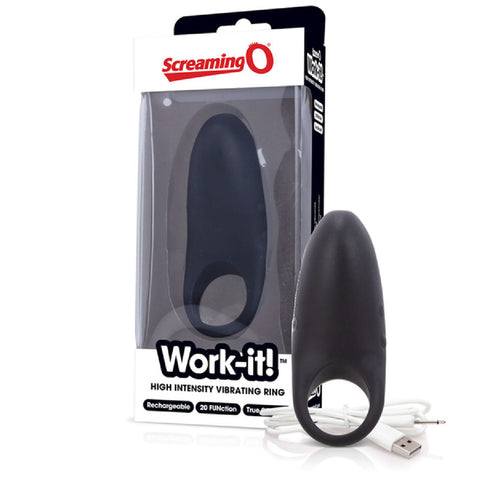 Work-It! Charged Ring (Black) Sex Toy Adult Orgasm Pleasure