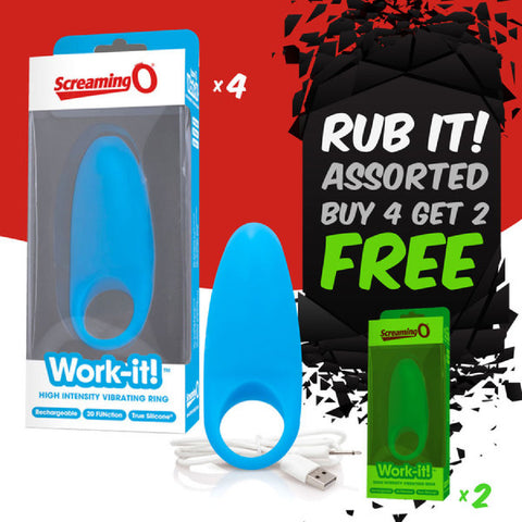 Work-It! Charged Ring Asst (Buy 4 Get 2 Free)