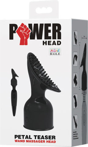 Petal Teaser Wand Massager Head (Black)