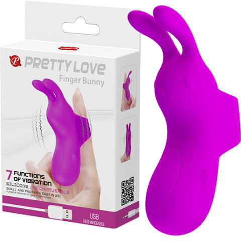 Rechargeable Finger Bunny (Purple) Vibrator Dildo Sex Adult Pleasure Orgasm