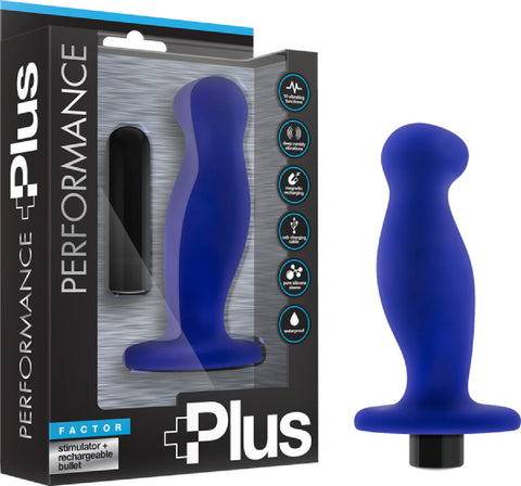 Performance Plus Factor Anal Prostate Multi Speed Vibrator Dildo Pleasure Sex Toy Adult (Indigo)