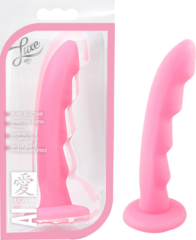 Luxe Ai Plug Smooth Satin Silicone Anal or Vaginal Pleasure Sex Toy (Pink)