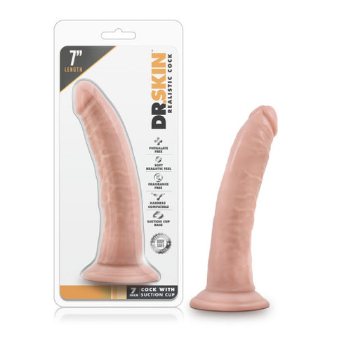 7" Cock With Suction Cup Sex Toy Adult Pleasure (Vanilla)